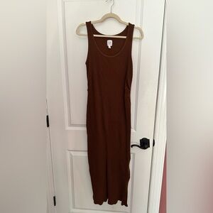 GAP Chocolate Brown Sleeveless Maternity Maxi Dress - Bodycon